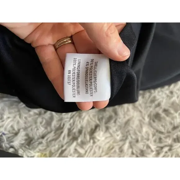 Donna Morgan Womens Sheath Dress Size 0 Black Elegant V-Neck Classic Formal - Picture 4 of 4